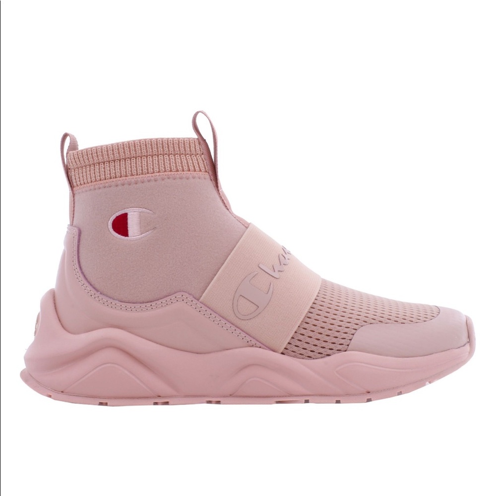 Pink champion high top shoes (8.5)